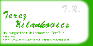 terez milankovics business card